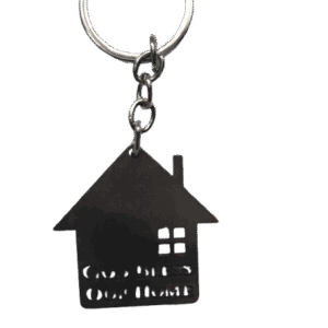 Metal Keychain with Bible Verses House Model