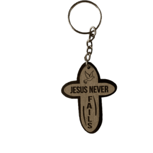 The Holy Cross Wood Keychain Model 1