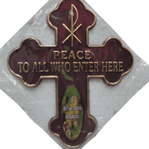 The Holy Cross Wooden Sticker Brown Color