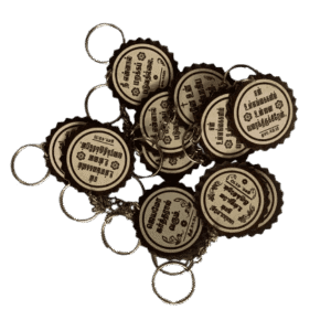 Wooden Cross Keychains with Bible Verses Round Shape Model 2